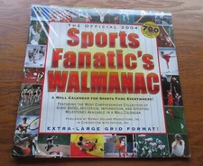 Official 2004 Sports Fanatic's Walmanac Calendar  Trivia History Dates - New