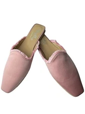 Shellys London New in Box Kat Fringed Loafer Mule Light Pink Sz US 8.5, EU 39