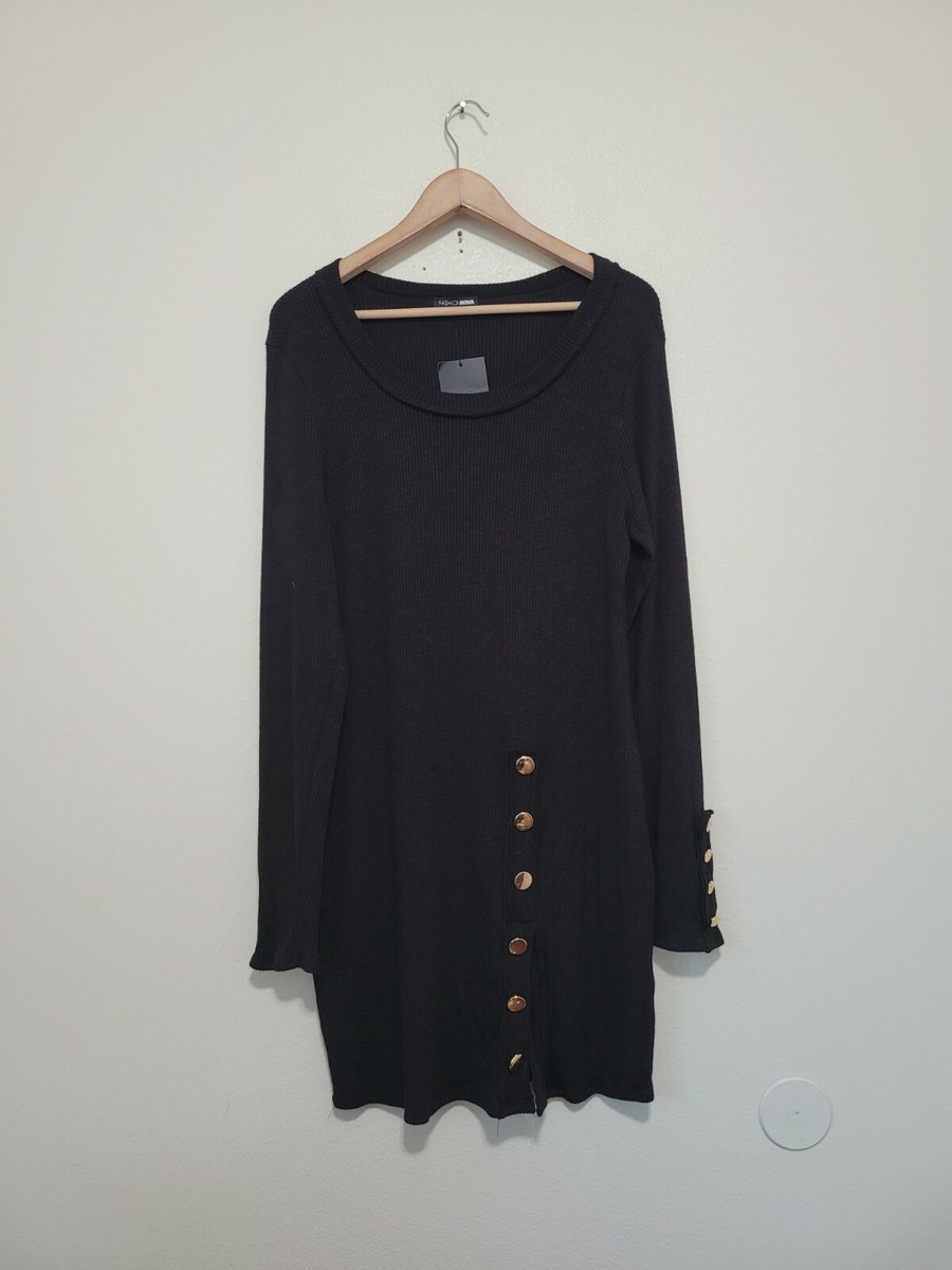Fashion Nova "Cute As A Button" Black Mini Dress Size 3X | eBay Fashion Nova "Cute As A Button" Black Mini Dress Size 3X | eBay