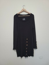 Fashion Nova "Cute As A Button" Black Mini Dress Size 3X