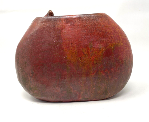 Fischer Keramik Tarrenz Studio Pottery Vase Handmade Red and Orange Glaze - Picture 8 of 12