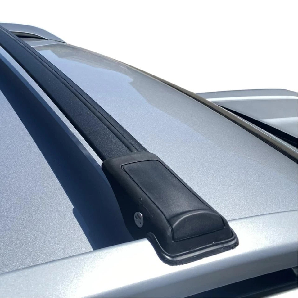 Barras portaequipajes de techo de aluminio para Nissan Rogue 2007-13 NEGRO 2 piezas Foto 4 de 4