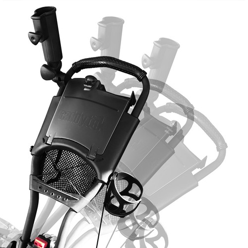CaddyTek CaddyLite EZ-Fold Pro 3 Wheel Golf Buggy Black + Removable Seat - Picture 6 of 11