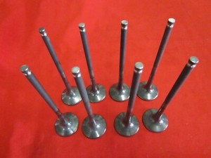 Del West Titanium Exhaust Valves 1.58  7mm Valve stem 5.680 Long  .140TIP NASCAR