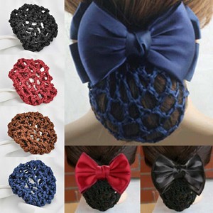 Women Rhinestone Crochet Hair Bun Cover Snood Elastic Hair Net