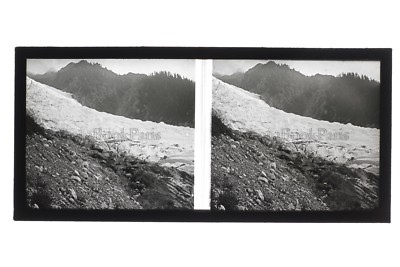 Gletscher Des Bossons Mont-Blanc Frankreich Foto E8 Stereo Glasplatte 1927