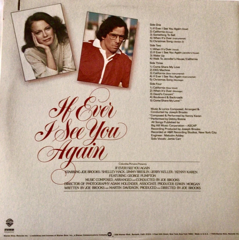 IF EVER I SEE YOU AGAIN-DEBBY BOONE-2 Record Soundtrack-Excellent Condition-1978 - Image 2 of 4