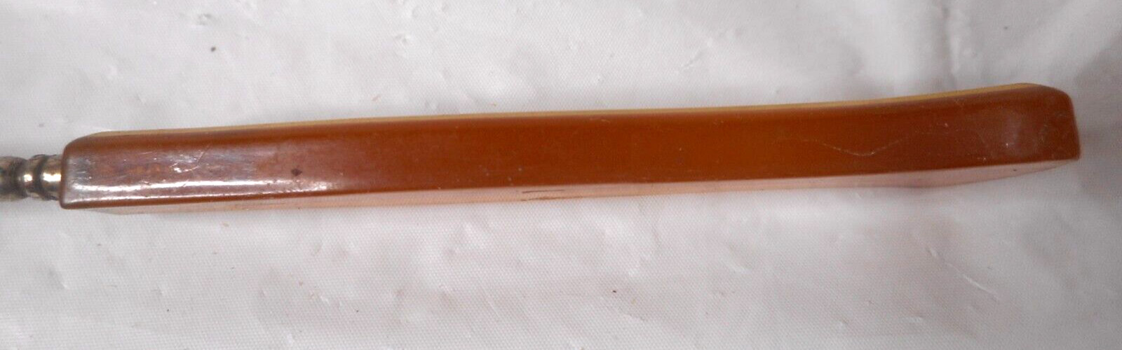 Bakelite Corset Button Hook Yellow Mottled Handle… - image 7