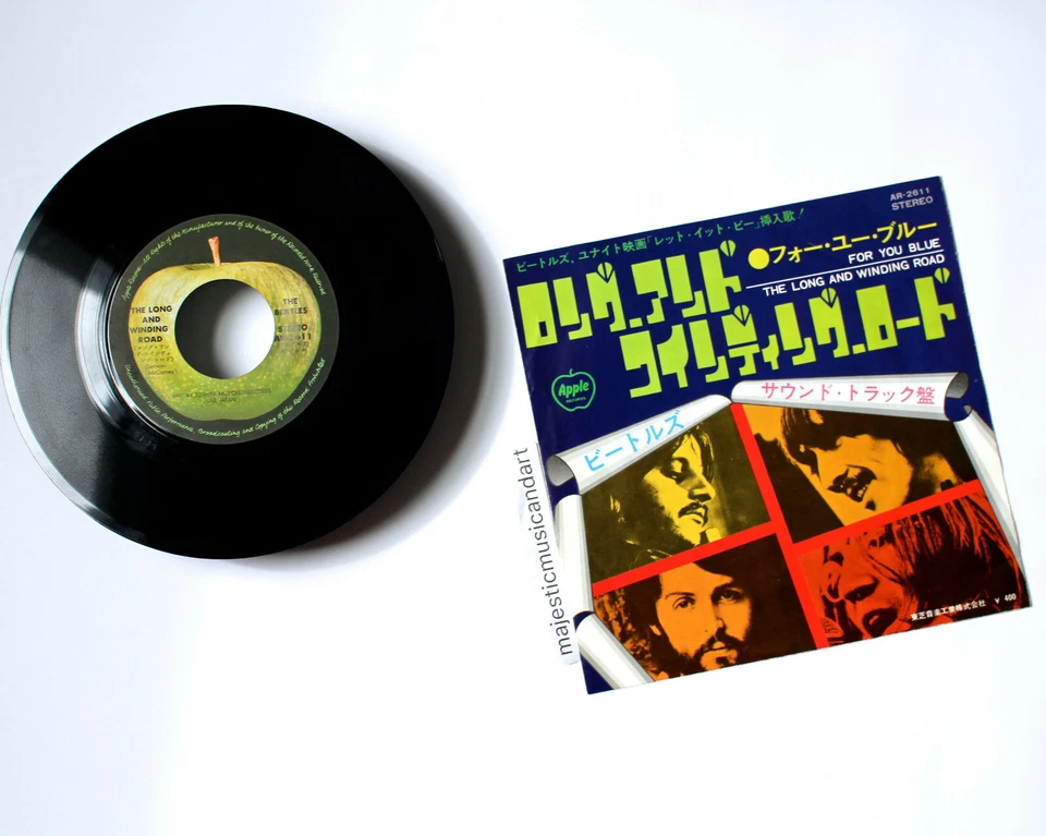 APPLE 1968 ORIGINAL THE BEATLES 7"  VINYL FOR YOU BLUE GEORGE HARRISON APPLE - Image 2 of 4