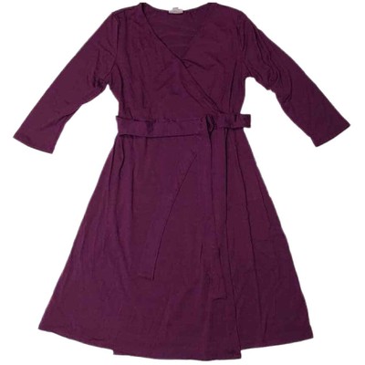 plum wrap dress