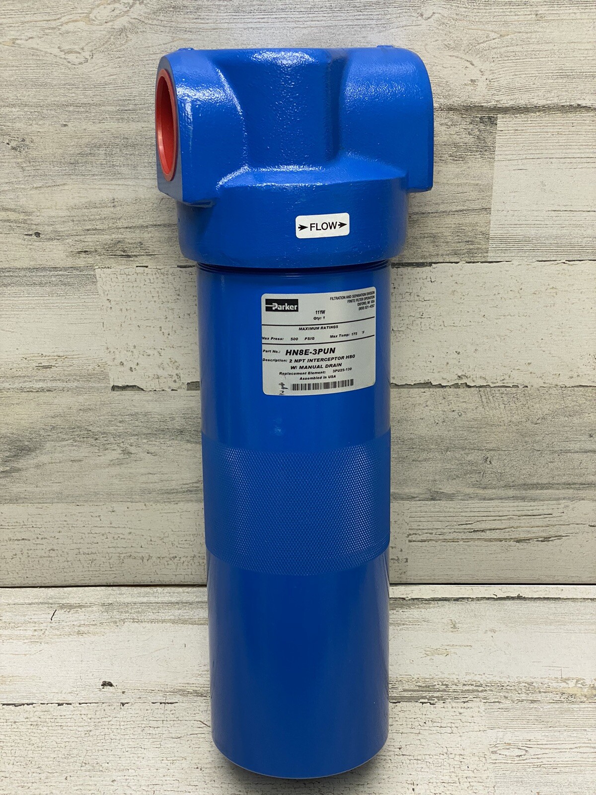 PARKER HN8E-3PUN Hydraulic Filter 2" Finite H-Series Filter Housing New $1,200