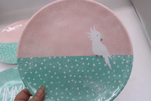 Zak Designs Cockatoo Summer Melamine Plates-Set of 4 - Picture 5 of 8