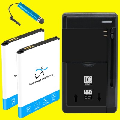 High Capacity 2x 4620mAh Battery Multi Function Charger Pin for LG Escape 3 K373