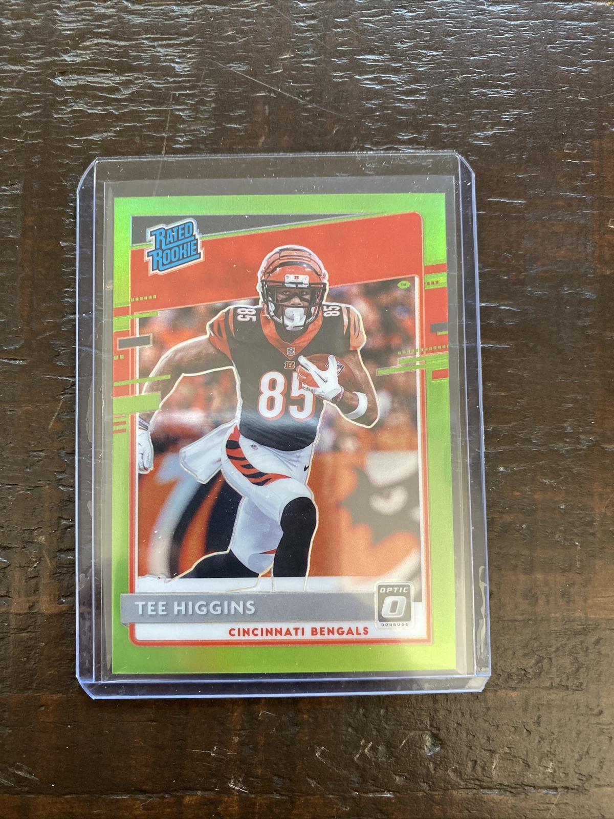 TEE HIGGINS 2020 Donruss Optic RATED ROOKIE LIME GREEN HOLO PRIZM RC 02/35