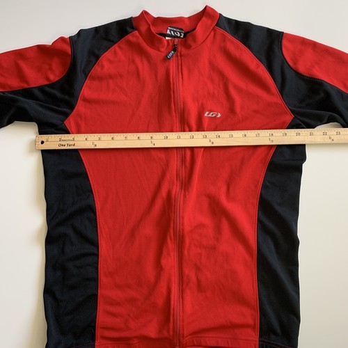 Louis Garneau Mens Medium Red Black Bike Cycling Jersey Road Trail Racing - Picture 7 of 8