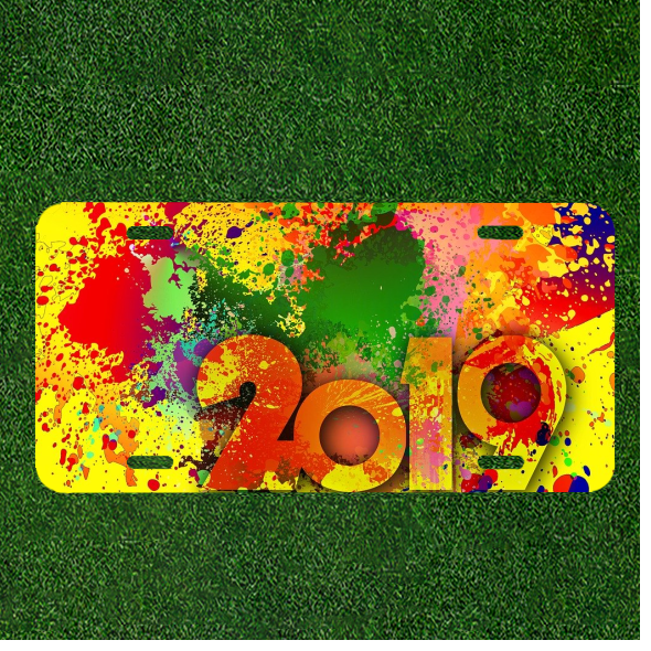 Custom Personalized License Plate Auto Tag With 2019 Color Spray Paint