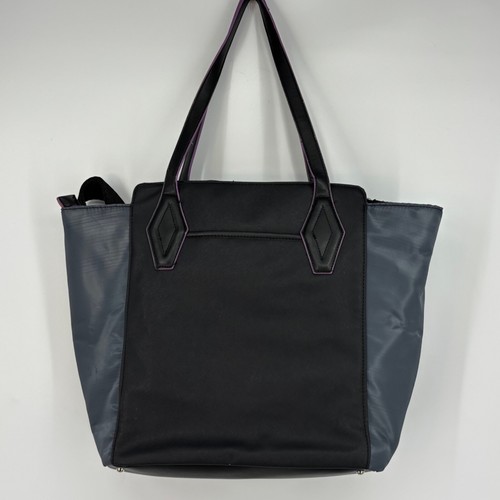 Rare Earth Stone Mountain große Tasche Reisetasche schwarz Kunstleder grau Stoff - Bild 10 von 16