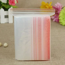 100pcs Clear Plastic Resealable Packing Storage Seal Bags Zip Lock Poly Bags
