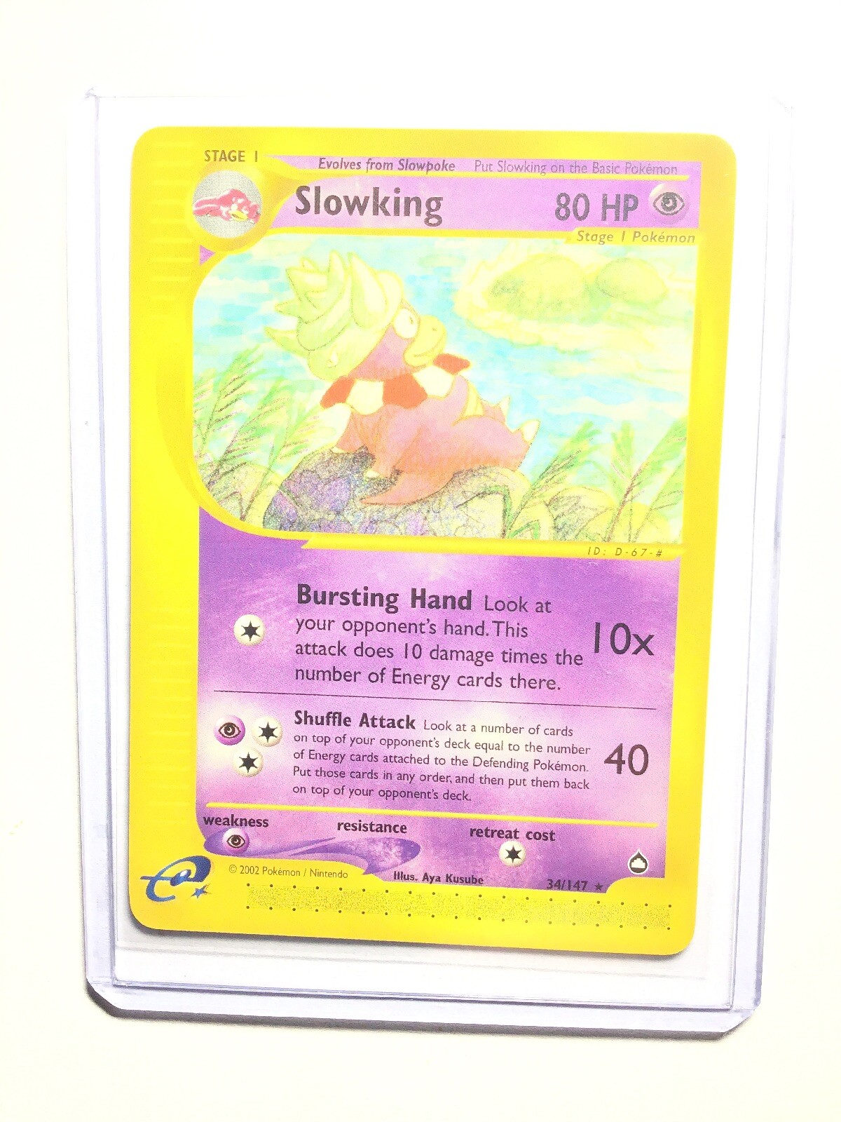 SLOWKING - 34/147 - Aquapolis - Rare - Pokemon Card - NM