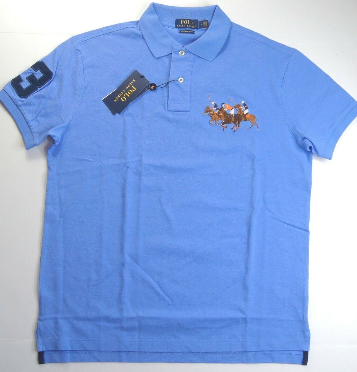 Polo Ralph Lauren Custom Slim Fit Triple Pony Mesh Polo Polo Ralph Lauren Custom Slim Fit Triple Pony Mesh Polo