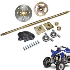 1.2"x 32" Go Kart ATV Live Rear Axle Kit + Disc Rotor Wheel Hub 428 Sprocket DIY
