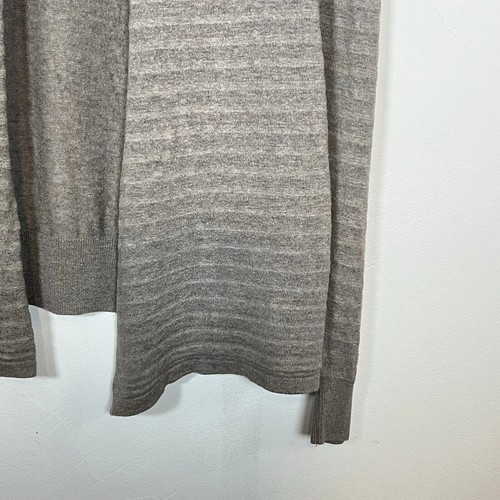 AllSaints Cardigan Grey Edge to Edge Open Long Sleeve Striped UK Size M - Picture 7 of 11
