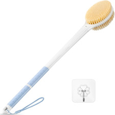 Back Scrubber Body Shower Brush: 20.5    Extra Long anti Slip Handle Bath Brush