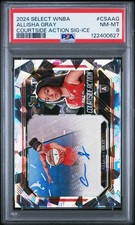 2024 Select WNBA Allisha Gray Courtside Action Signature Ice PSA 8 POP 2