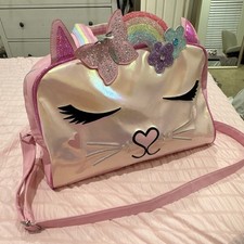 Miss Gwen's OMG Accessories Pink Cat Rainbow Girls Duffel Bag Synthetic