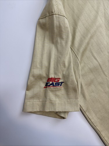 Nike Tiger Woods Collection Marquette University Golf Polo XL Yellow Striped - Picture 4 of 8