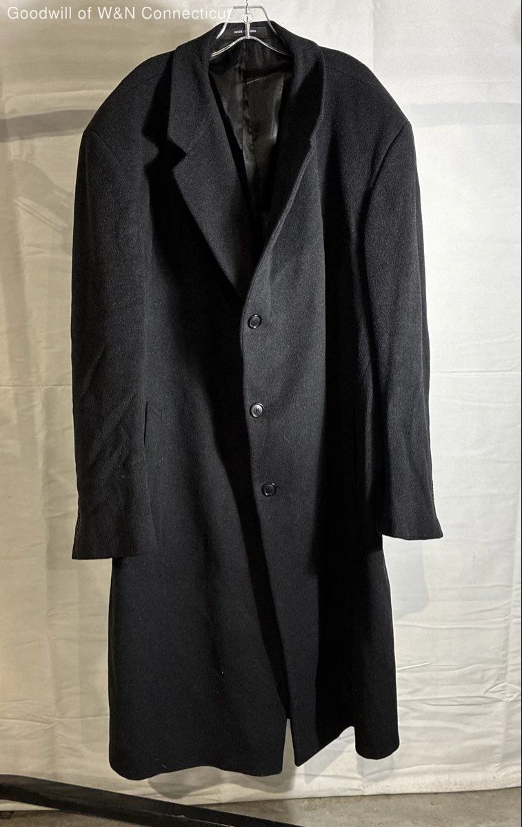 Jones New York Men's Black Wool Cashmere Blend Overcoat Long Jacket Sz 52L
Opens in a new window or