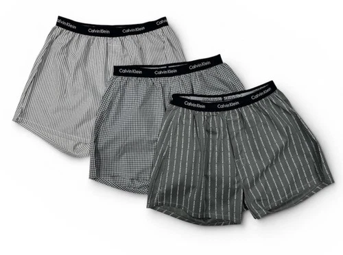 Calvin Klein Woven Boxers Mens 3 Pack/ Brand New