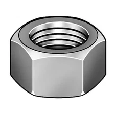 Hex Nut, 1-3/8"-6, Steel, Grade 5, Black Oxide, 1-11/64 In Ht, 5 Pk, 3Hee5