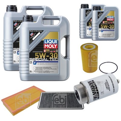 FEBI Inspektionspaket 12L LIQUI MOLY SPECIAL TEC F 5W-30 für Land Rover Range