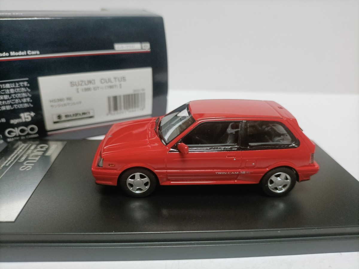 Hi Story 1:43 Suzuki Swift Gundam Car Model Cultus GT-i 1987 Red