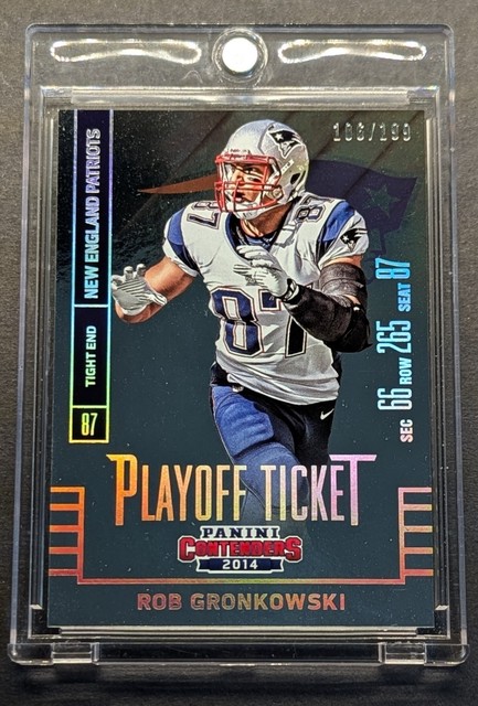 ROB GRONKOWSKI 2014 Contenders Playoff Ticket Silver Foil SP /199