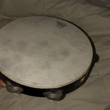 Remo PTS 10 in Headed Tambourine Plastic/Metal Jingles PAT. 4416181