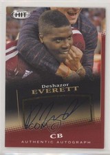 2015 Sage Hit Auto Red Deshazor Everett #A128 Auto qw7
