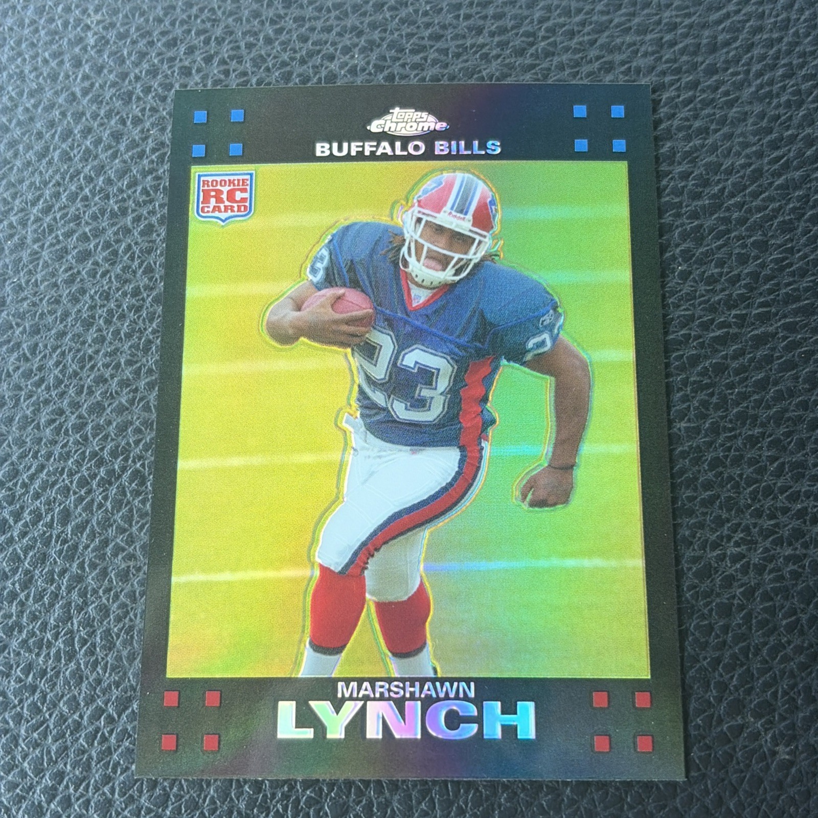 Topps 2007 Chrome Marshawn Lynch Rookie Refractor #TC182 Buffalo Bills NFL Card