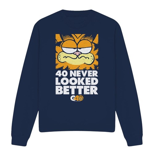 Garfield EST 1978 - Maglietta Unisex Adulto In Cotone, Nero, Taglia XL