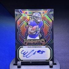 2023 Obsidian Gus Edwards Magmatic Signatures Electric Etch Yellow Auto #7/10