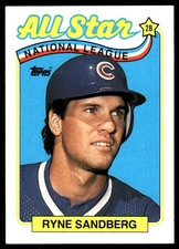 Ryne Sandberg 1989 Topps #387 Chicago Cubs MLB READ FREE SHIPPING AutographDen