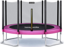 Trampoline Outdoor 8FT 10FT 12FT 14FT with Enclosure Net, Ladder and Anti-Rust C