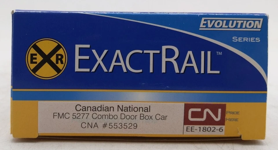 ExactRail EE-1802-6 HO Scale CNA FMC 5277 Combo Door Box Car #553529 EX/Box - Image 4 of 4