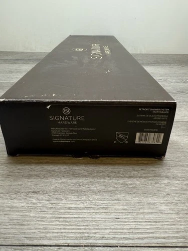 Signature Hardware Retrofit Exposed Pipe Shower System Blk Scratches SHSR7010MB - Picture 1 of 6