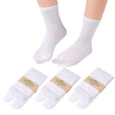 3 Pairs Japanese Tabi Socks Split Toe for Men Samurai Geta Flip Flops