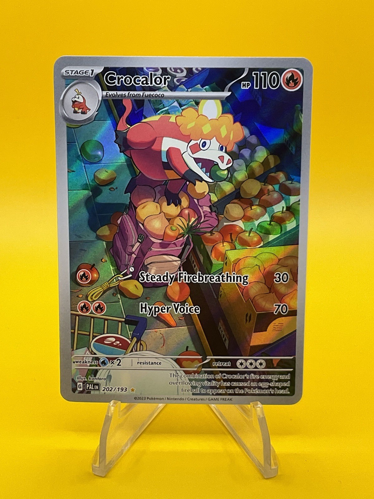 Crocalor 202/193 Full Art Holo Paldea Evolved Pokemon TCG (NM)