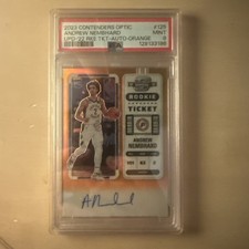 Andrew Nembhard /25 Rookie Auto orange PSA 9 2023 Contenders Optic #125