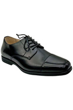 Florsheim Kids Boy's Rolan Cap Toe Oxford Black