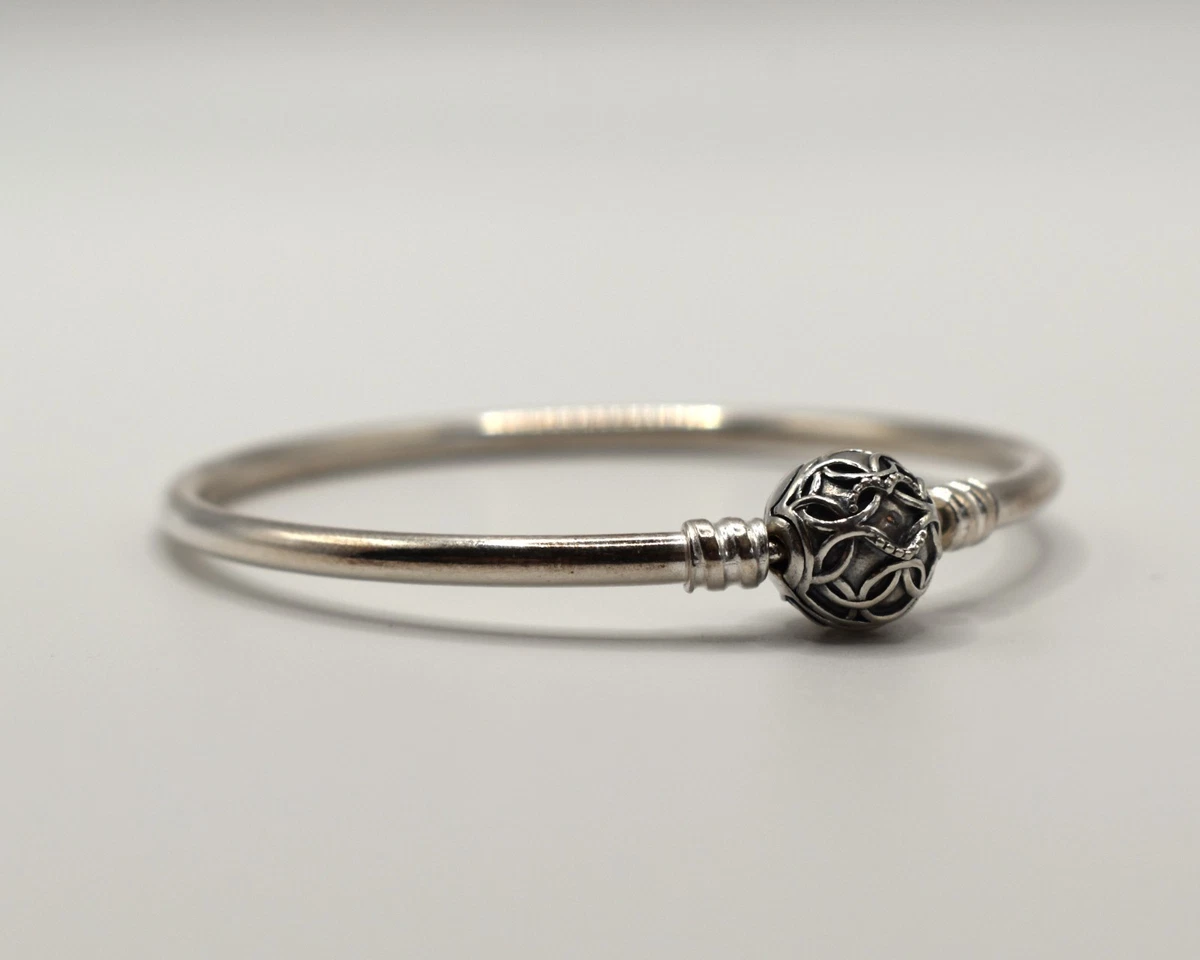 Pandora Silver Love Knot Bangle LOVE KNOT Pandora Sparkling Silver Ring Sz 9 | Mercari main image 4